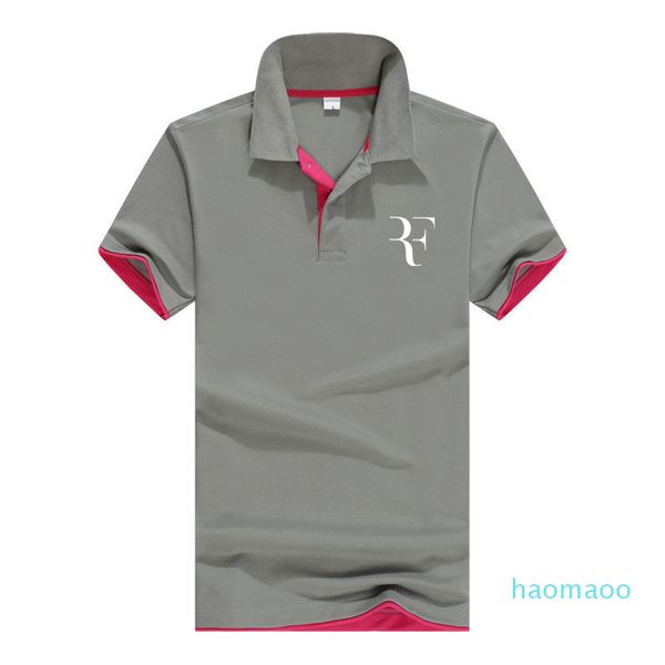 Mode d'été Roger Federer Logo parfait imprimé Polo Rf nouveaux hommes de haute qualité polos sociaux Polo pour femmes et hommes '