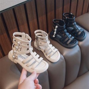 Zomermode Romeinse kinderen Hightop Kids Girls Gladiator Toddler Sandals Hoge kwaliteit Baby Booties 220607