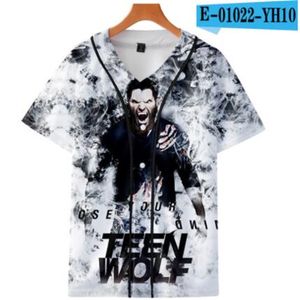 Verano moda camiseta béisbol Jersey Anime 3D impreso transpirable camiseta Hip Hop ropa 034