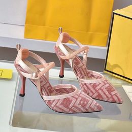 Sandalias de mujer de moda de verano, zapatos de vestir profesionales cómodos con tacones altos de fiesta puntiagudos