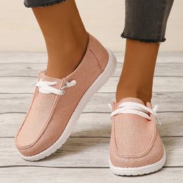 Mujeres de la moda de verano Vulcanize zapatos Damas Flats casuales Convenientes Slip en las mocasines cómodas zapatillas de deporte al aire libre 240129