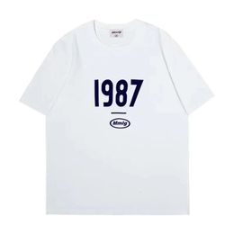 Figure d'été MMLG Impression de coton High Quality Mens and Womens Tshirts Fashion Casual Shopping Shirt Short Sleeve 240326