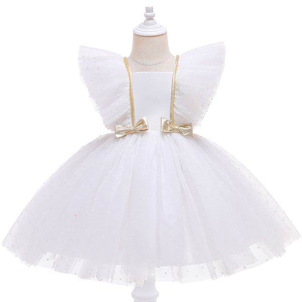 Summer Flowers Vestido para ni￱as Lace Princess Vestidos para ni￱os 1-5 a￱os Direcci￳n de fiesta de cumplea￱os para ni￱os Vestido infantil
