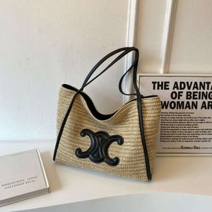 Été pour les femmes en, nouveau sac fourre-tout de grande capacité, sac tissé en paille polyvalent, à la mode et haut de gamme 2024 Design Fashion 78% de réduction sur le magasin de gros