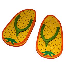 Zapatilla de frutas de verano, dibujos animados, serie de dulces para el hogar, zapatillas de dibujos animados con sujeción de fondo plano, piña