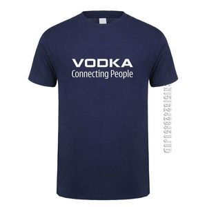 Verano divertido Rusia Vodka Camiseta hombres O cuello algodón regalo camisetas hombre ropa High Street Camiseta básica Tops 210629