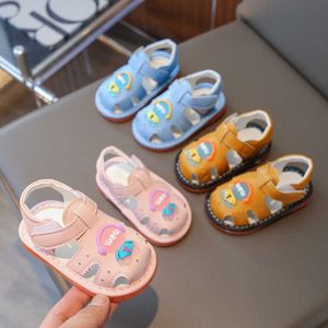 HBP Non-Brand Summer Girl Baby Shoes Little Children Princess Shoes Boys Soft Soled Baby Walking Shoes 0-1 jaar oud 3 jaar oude kinderen Cry Shoes Make A Sound