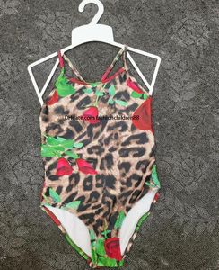 Zomermeisjes Designer One-Pieces Swimwear Zoete schattige drukkinderen Bading Bikini Suit Baby Children Swimsuit kleding