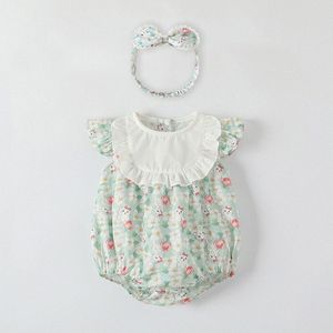 Été filles barboteuses vertes vêtements bébé nouveau-né avec bébé nouveau-né barboteuse costume salopette vêtements combinaison enfants body pour bébés tenue u3Sn #