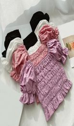 Filles d'été princesse Blouse manches bouffantes coton enfant en bas âge bébé fille Blouse chemises enfants chemise hauts pour filles Blouses enfants vêtements Y2008024241