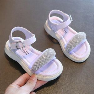 Été filles sandales nouvelle mode enfants princesse strass chaussures enfants baskets enfant en bas âge bébé plage pantoufles