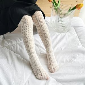 Collants d'été pour filles, maille respirante en pur coton, Beige, blanc, noir, collants de princesse pour enfants, Leggings Lolita pour 212 ans, 240322