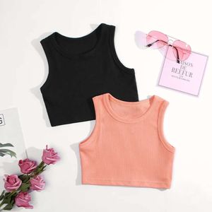 Summer des filles de sous-vêtements Sandes de manches pour enfants t-shirts jazz baby tops enfants camisoles