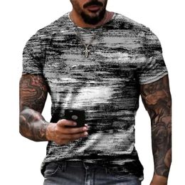 Summer Graffiti 3D Print Mens Tshirts Streetwear Polyester 0neck Loose Short à manches