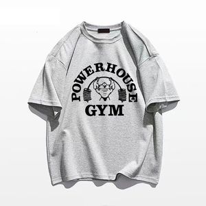 T-shirts de gymnase d'été 100 coton surdimensionné pour femmes T-shirt graphique imprimé hommes sportifs Tee Vêtements pour hommes de haute qualité 240424