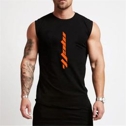 Summer Gym Tank Top Hombres Entrenamiento Camisa sin mangas Culturismo Ropa Fitness Ropa deportiva para hombre Chalecos musculares Hombres Tanktops 240321