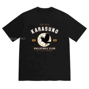 Été Haikyuu T-shirt de haute qualité 100% coton T-shirt Femmes Hommes Anime Haruku Volleyball Kageyama Karasuno Manches courtes Tops G1217