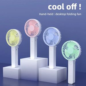 Summer Handheld Small Fan Convenient Foldable USB Rechargeable Desktop Outdoor Strong Wind Multi Range Adjustable Small Fan