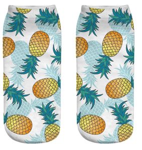 Été heureux chaussettes femmes Fruits imprimer chaussettes mode décontracté coton Calcetines drôle concepteur cheville Harajuku sport dessin animé chaussette