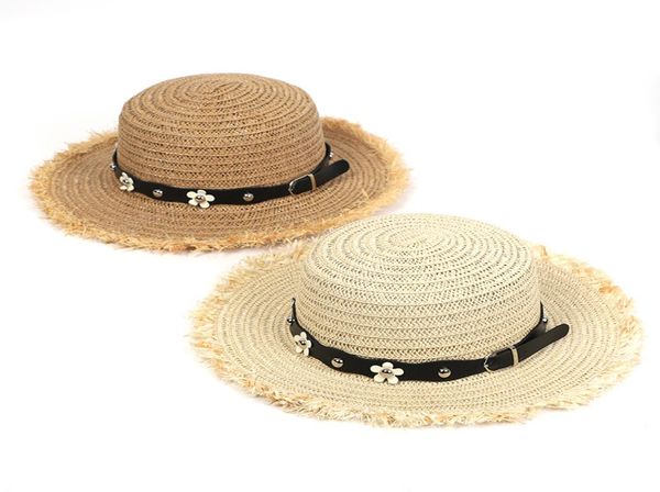 Summer Hat Beach Women Sun Straw Sombrero de paja Casual ajustable Pu Cuero Floret Batio de paja transpirable Sombreros Sumentes de verano 20204146247