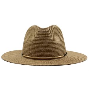 Zomerhoed vrouwen Panama stro Fedora Beach vakantie brede rand vizier casual zon s voor mannen sombrero