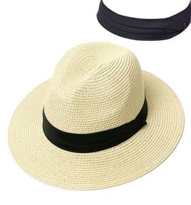 Zomerhoed Vrouwen Panama Straw Hat Fedora Beach Vakantie Breed Visor Casual Summer Sun Hats For Women259O3754630