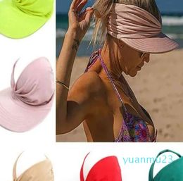 Chapeau d'été pour femmes, pare-soleil anti-ultraviolet élastique, haut à bord polyvalent, casquettes de Sport de plein air réglables