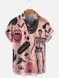 Camisas hawaianas de verano Cultura maya Casual de manga corta para hombre Ropa estampada de gran tamaño para hombres Tops sociales de gran tamaño Nuevo