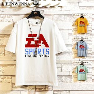 Zomer High-end Heren Merk T-shirt Mode Speciale Letters Afdrukken T-shirt Plus Size Short-Mouwen Tee Shirt Mannen 5XL 210528