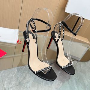 Summer High Heel Fashion Medames Real Leather Party Robes Chaussures Nouvelles Marques Femmes Fouilles Forme Robe de soirée Sandales Nouvelles chaussures Femme