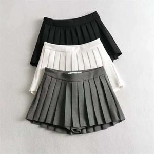Été taille haute jupes femmes Sexy Mini jupes Vintage jupe plissée coréen Tennis jupes courtes blanc noir 220511 691