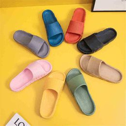 Été Maison Chaussures Salle De Bains Intérieure Bain Antidérapant NonStinky Pieds Couples Porter Couleur Unie Hommes Femmes Pantoufles Maison Pantoufles J220716