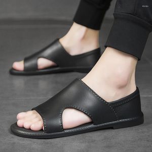 Sandalias de verano Sandalias Fang Hombres Hombres Totons Estampas Garden Playa Negra Negra de gran tamaño para S zapatos Zapatos Hombre S S