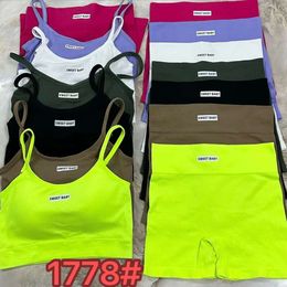 Zomer hete verkoop van nieuw productdames met borstkussen en Susper Set Sporty Summer veelzijdige meid tanktop