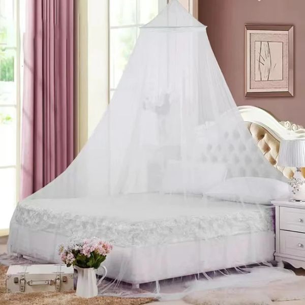 Mosquito de dôme suspendu d'été pour lit double polyester tissu maison maison adultes suspendus décor 240508