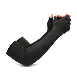 Summer Ice Cool Men Women Arm Sleeve Running Cycling Fishing Sport Bike Gloves 5-finger Cuff Sun UV Protection Arm Cover