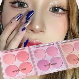 Summer Ice Ream Sweet Cute Blusher Palette Natural Matte Rubor Girls Strawberry Milk Blush Contour Pallet Koreaanse Dupes Make-up 240322