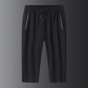 Glace d'été Silk Casual Men's Ultra-Thin lâche Sports Sèche rapide Pantalon climatisé à air respirant, Pantalon de taille plus graisseuse M522 12