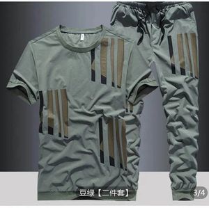 Sumk Ice Suip Suit masculin Male Jouf-Jey Mode marque à manches courtes tshirt lâches Pantalons de sport décontractés 240326