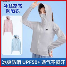 Summer Ice Silk Sunscreen Protection Clothing for Women sweatshirt 2023 New Protection Thin Ademend Outdoor Sun Protection Skin Clothing