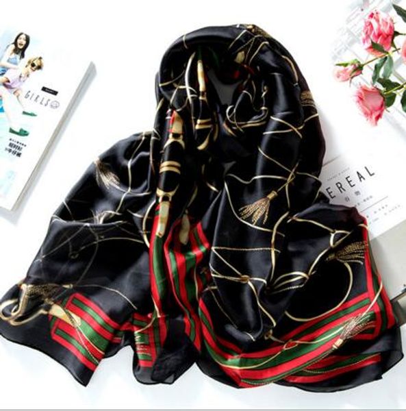 Été glace soie ultra-mince foulards en soie écran solaire foulards mûrier soie satin écharpe châle double vente en gros