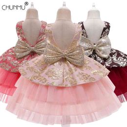 Summer Infant Baby Girl Dress Dentelle Appliques Filles 1ère Année Robes D'anniversaire Élégant Fleur Vêtements pour La Fête De Mariage 210508