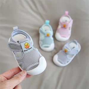 Zomer baby peuter schoenen baby meisjes jongens antislip ademend kinderen kinderen anti-botsing casual strand 211022