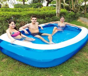 Été gonflable famille enfants enfants adultes jouer baignoire eau piscine grande famille PVC carré flottant piscine8102582