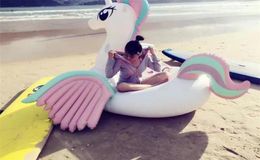 Zomer opblaasbaar dobber zwembad Rideon zwembad strand speelgoed opblaasbaar water zwemmen vlotter vlotvlucht luchtmatras reus regenboog paard dhlfed4650379