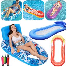 Été gonflable Hamac Water Sports Piscine Piscine Aras Float Air Mattrers Lounge Lounge Mat de baignade extérieur 240506