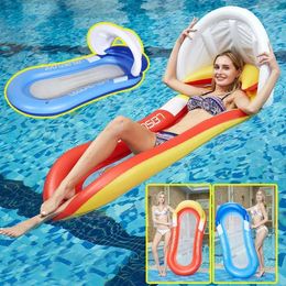 Zomer Opblaasbaar Speelgoed Zee Zwembaden Opvouwbare Vlotter Rij Waterhangmat Fauteuil Luchtbed Strandfeest Sport Lounger Stoel 240223