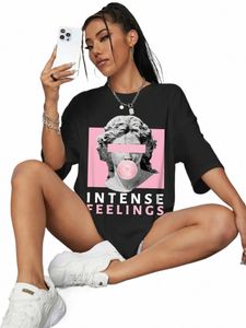 Été Intense Sentiments Drop T-shirt T-shirts Femmes Plus Taille Oversize Top Haute Qualité Streetwear Hip Hop Y2K Hommes T-shirts x5h9 #