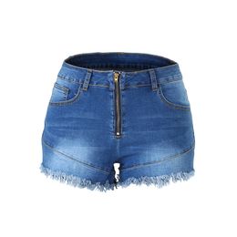 Zomer jeans stedelijke casual rechte broek dames franjes shorts D6075