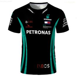 T-shirt à manches courtes pour hommes et femmes, été, F1, Formule 1, spectateur de course, Petronas